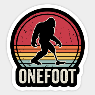 Funny Amputee Humor Onefoot Bigfoot Sticker